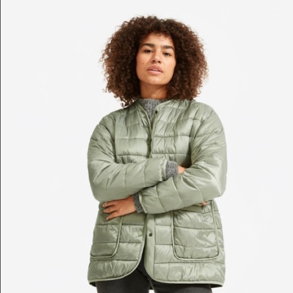 Everlane ReNew Channeled Liner - Green XS